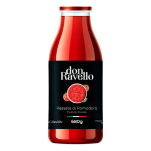 PASSATA DI POMODORO CLASSICA EM GARRAFA DE VIDRO DON RAVELLO - 12x680G