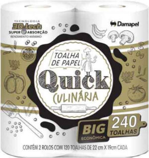 PAPEL TOALHA QUICK CULINARIA 12X2 C/240T