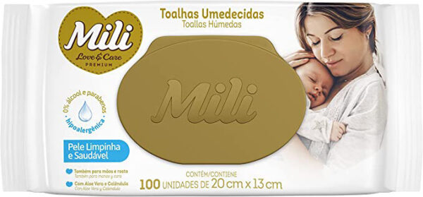 TOALHINHA UMEDEC.MILI LOVE & CARE 12X100