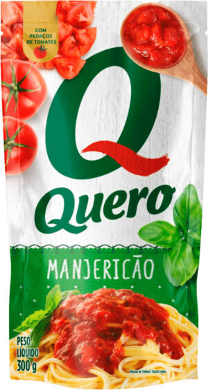 MOLHO PRONTO QUERO SACHE 24X300GRS MANJERICAO