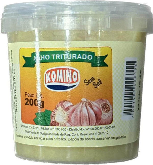 ALHO TRITURADO KOMINO 24X200GRS POTE